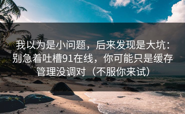 我以为是小问题，后来发现是大坑：别急着吐槽91在线，你可能只是缓存管理没调对（不服你来试）